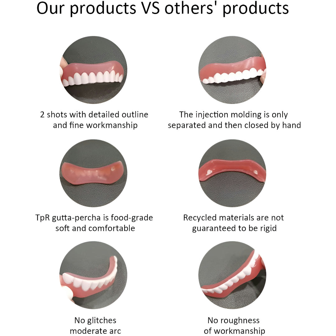 Denture Kit Teeth Replacement Silicone Fit Dental Set