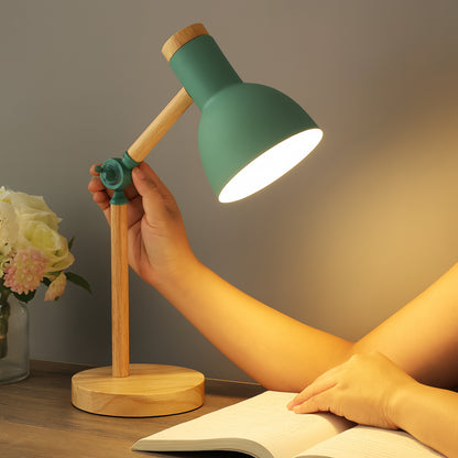 Lámpara de Escritorio de Madera Ajustable Luz de Mesa Nórdica