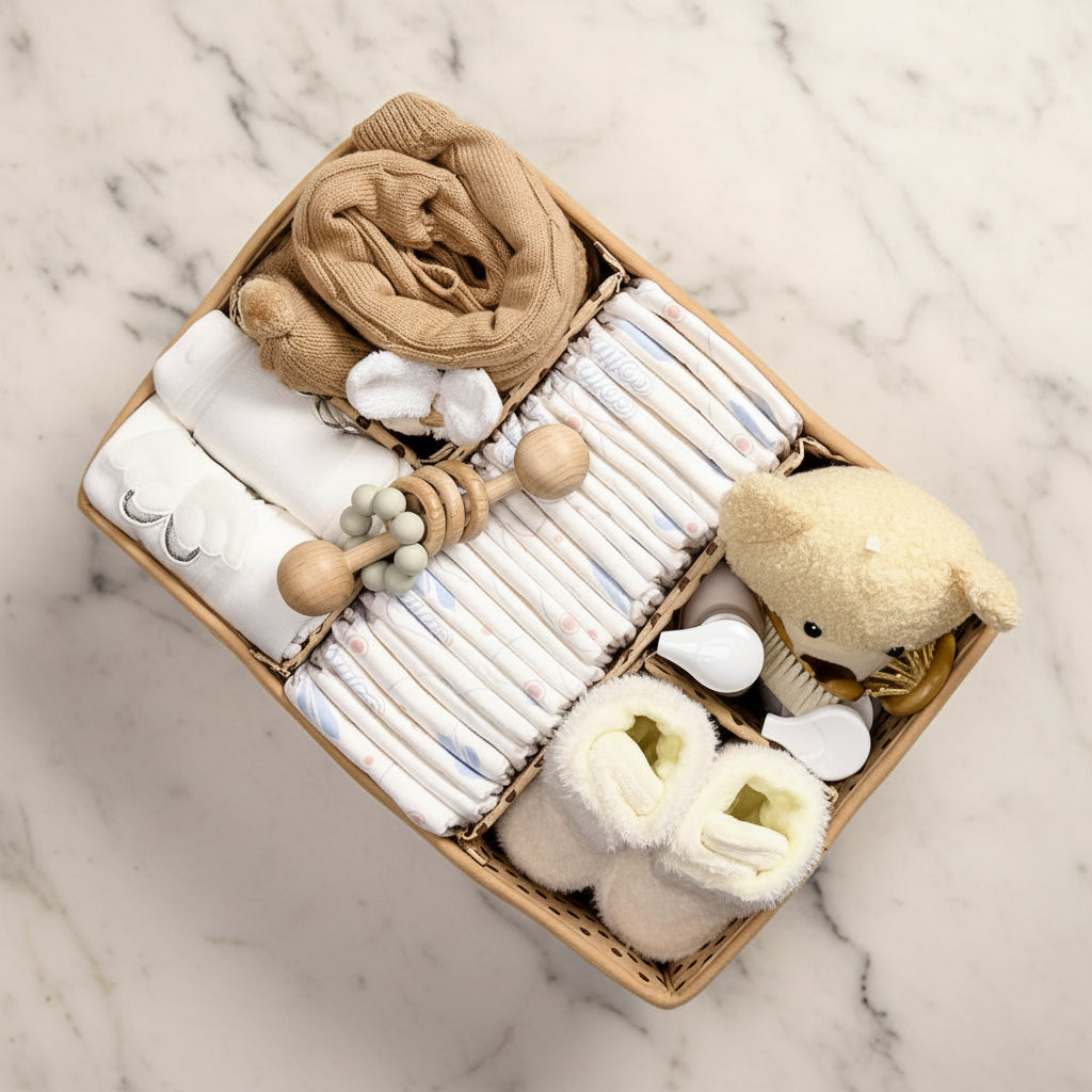 Diaper Caddy Organizer Plush Sherpa Baby Storage Basket