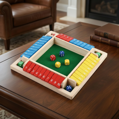 Brettspiel Holz-Würfelspiel Familiäres Mathe-Lernspiel Tischspiel