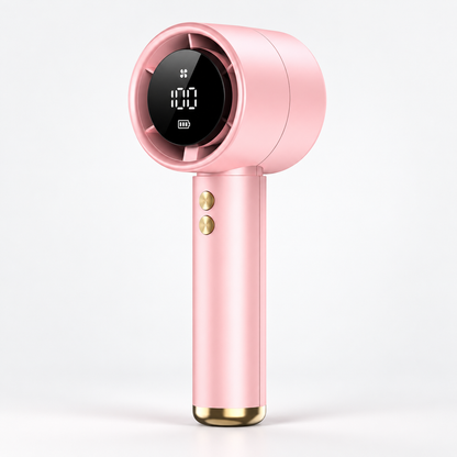 Digital Display Handheld Fan Quiet Rechargeable Portable