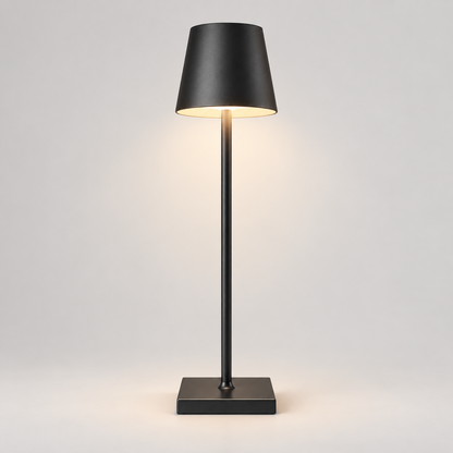 Dæmpbar trådløs LED-bordlampe med moderne touch-betjening og metalfod