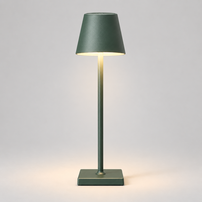Dæmpbar trådløs LED-bordlampe med moderne touch-betjening og metalfod