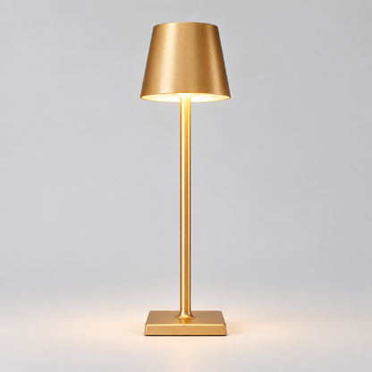 Dæmpbar trådløs LED-bordlampe med moderne touch-betjening og metalfod