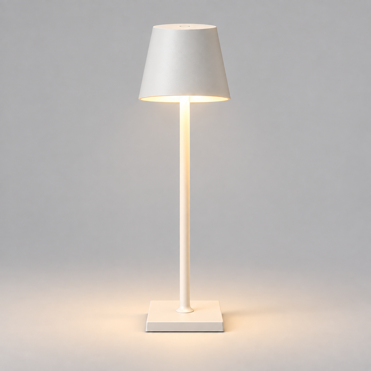 Dæmpbar trådløs LED-bordlampe med moderne touch-betjening og metalfod