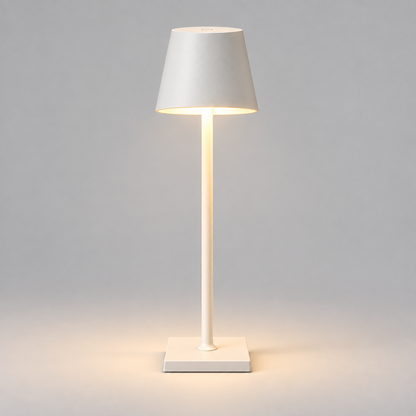 Dæmpbar trådløs LED-bordlampe med moderne touch-betjening og metalfod