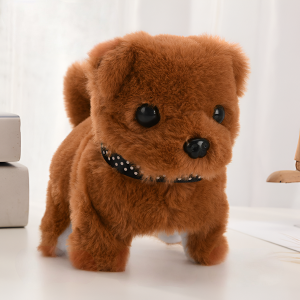 Giocattolo per cane Robot interattivo cucciolo di peluche che cammina e abbaia per animali domestici