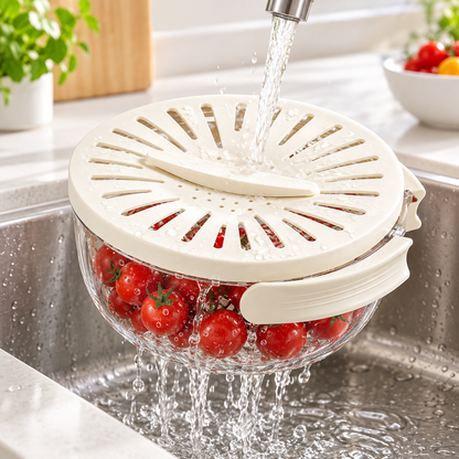 Bol de scurgere, strecurătoare de bucătărie pentru legume, design versatil