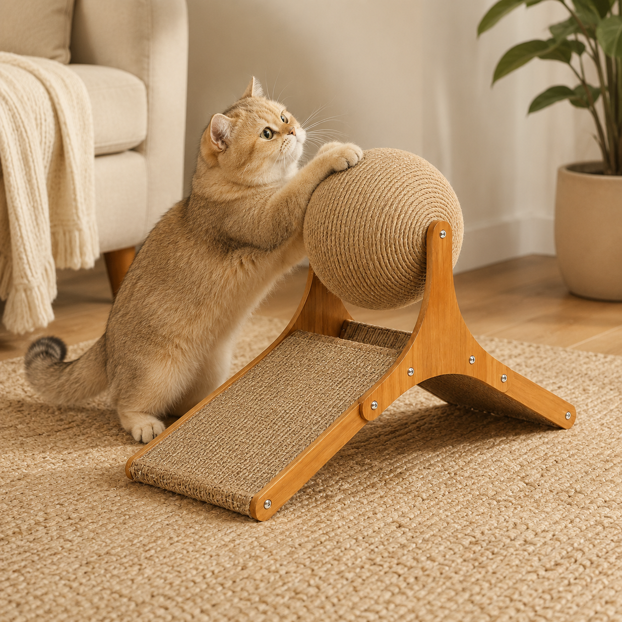 Interaktives Katzenspielzeug zum Kratzen mit doppeltem Design – unterhaltsame Aktivität