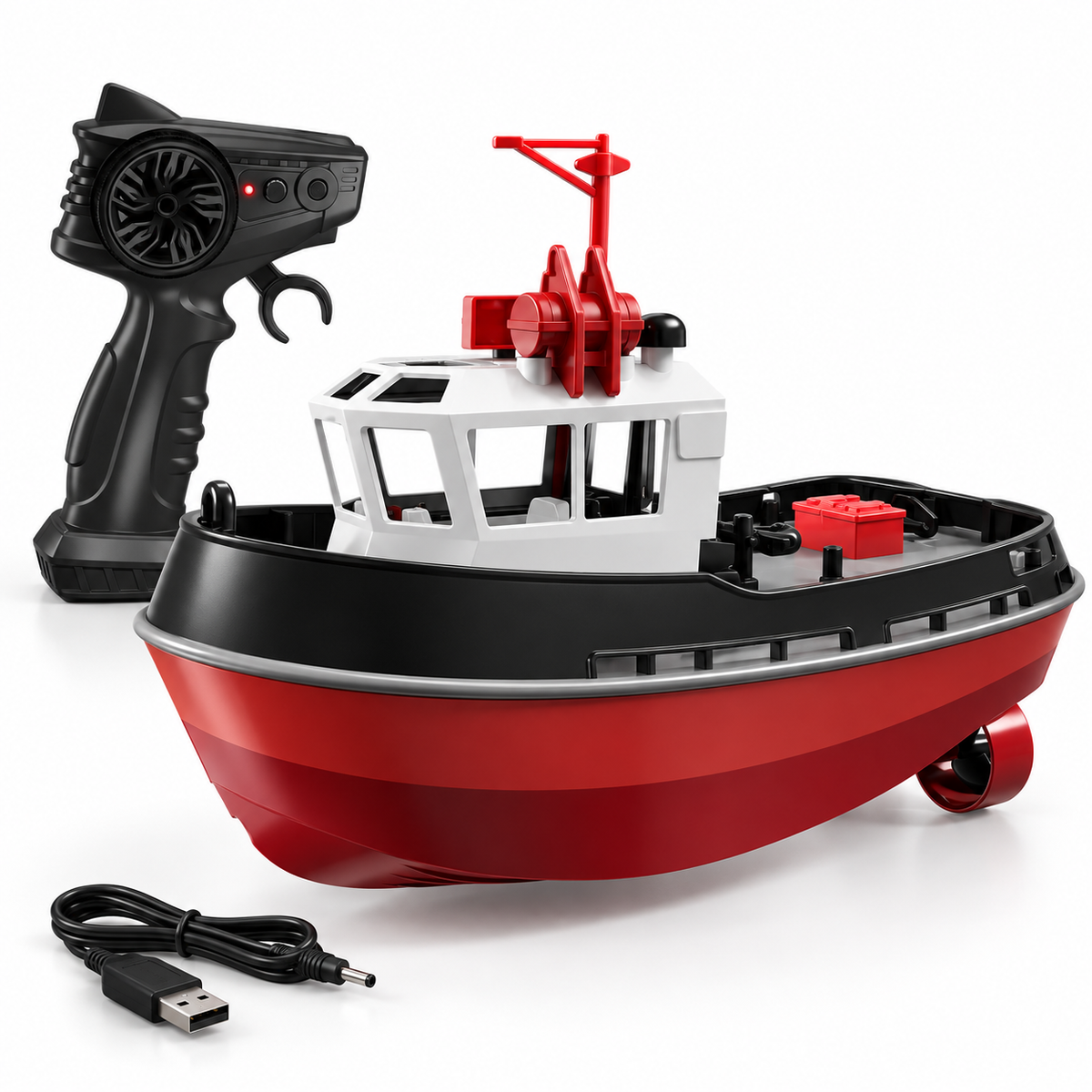 Dual Motor Rc Tugboat Electric Remote Controlled Fun