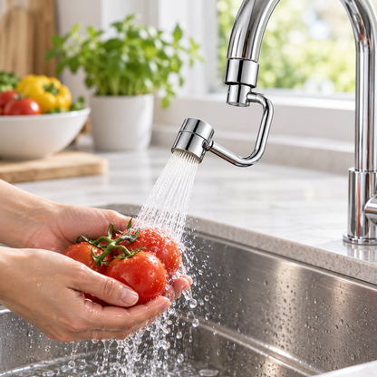 Dual Sprayer Faucet Extension Adjustable Swivel Sink