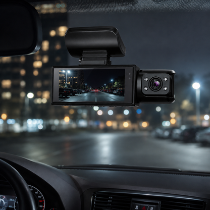 Dual Lens Dash Cam Night Vision Motion Detection Features