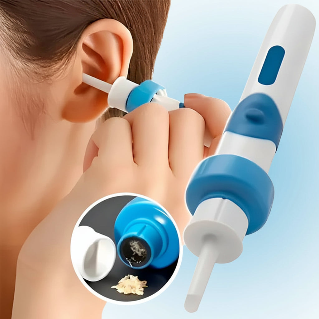 Pulitore per Orecchie Elettrico con Punta in Silicone Strumento Delicato per la Rimozione del Cerume