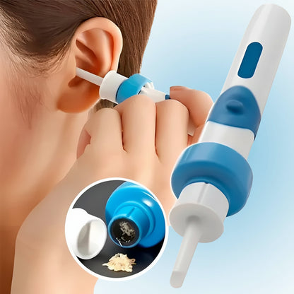 Pulitore per Orecchie Elettrico con Punta in Silicone Strumento Delicato per la Rimozione del Cerume