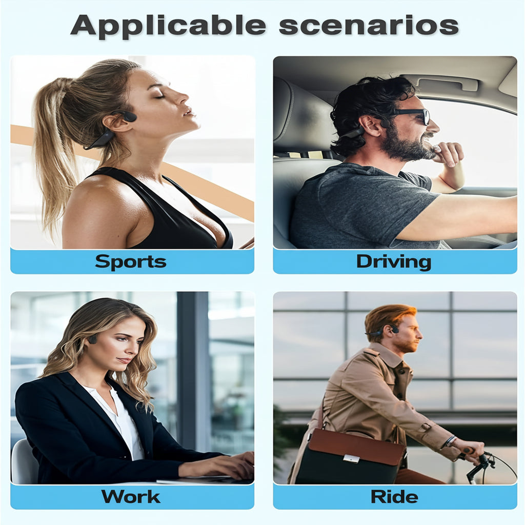 Căști fără fir cu conducție osoasă Încărcare USB Ureche deschisă Sport