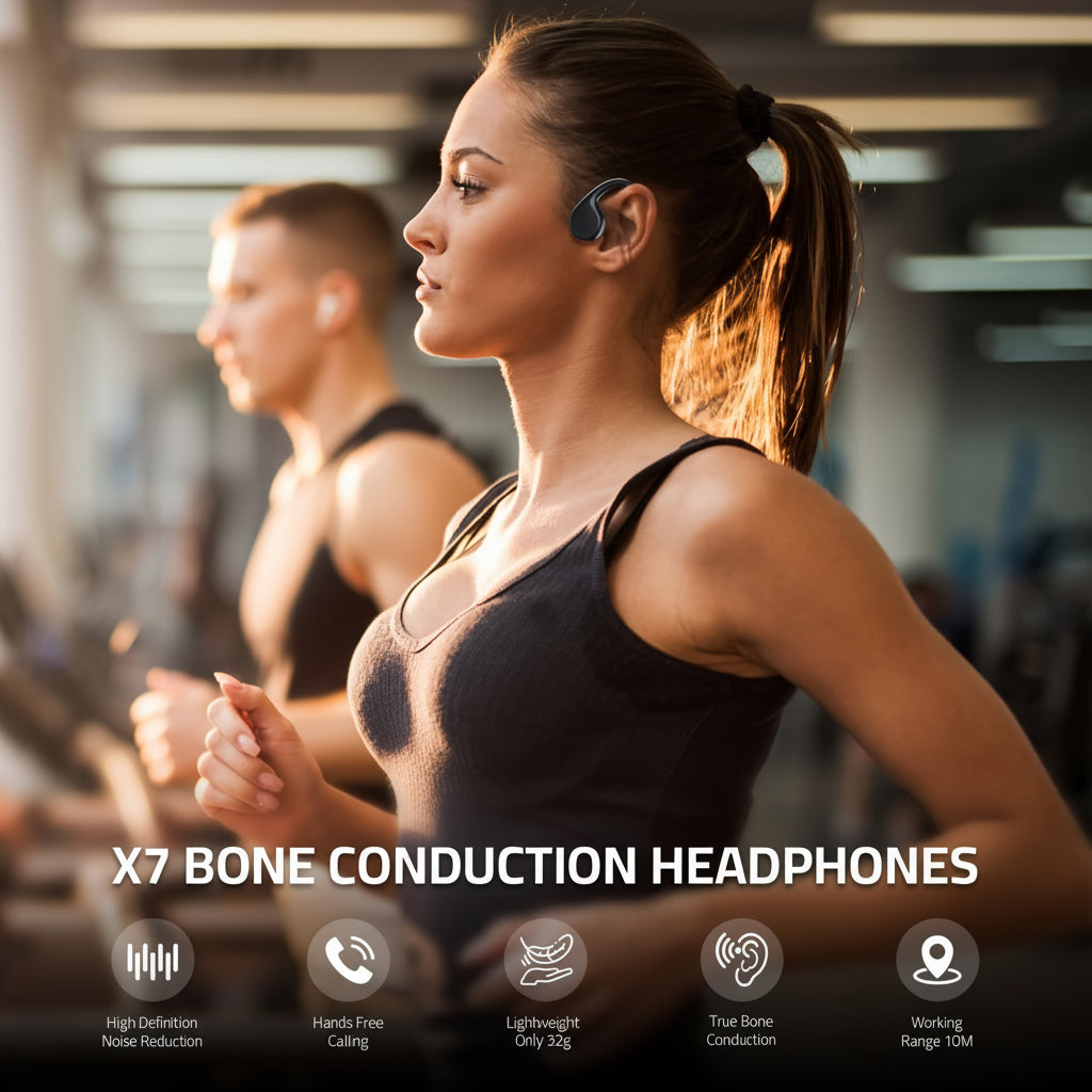 Căști fără fir cu conducție osoasă Încărcare USB Ureche deschisă Sport