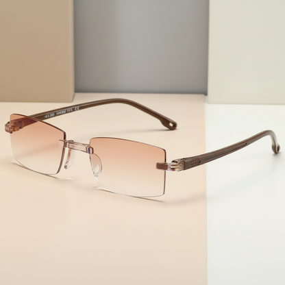 Eyeglasses Progressive Blue Light Blocking Rimless Reading Glasses