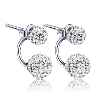 Earrings Mothers Day Gift 925 Sterling Silver CZ Flower Stud