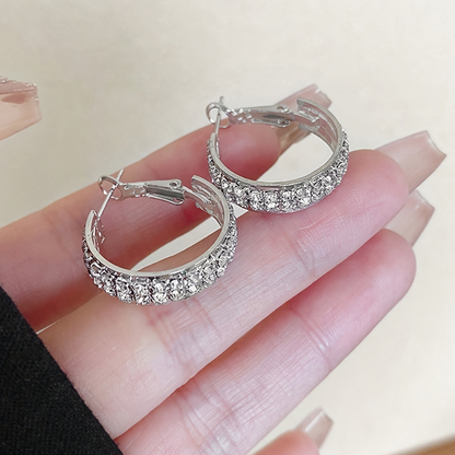 Cercei Cadou de Ziua Mamei Aur Cristal Cerc Bijuterii Elegante
