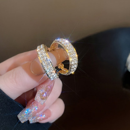Cercei Cadou de Ziua Mamei Aur Cristal Cerc Bijuterii Elegante