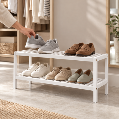 Easy Assembly Shoe Rack Entryway Organizer Storage