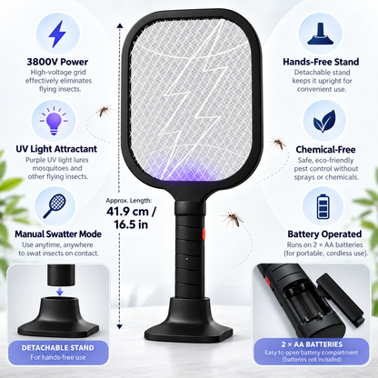 Electric Bug Zapper Handheld Outdoor Pest Control Tool