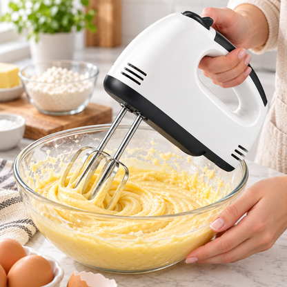 Electric Hand Mixer Easy Clean Handheld Mixer Compact