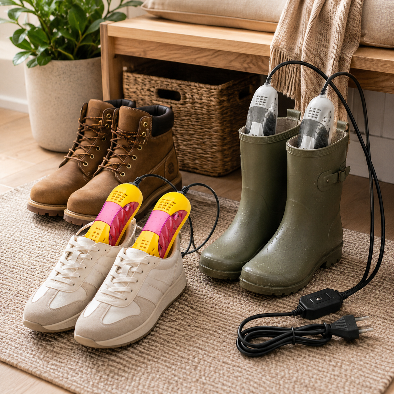 Secador eléctrico de zapatos con esterilización UV y eliminación de olores