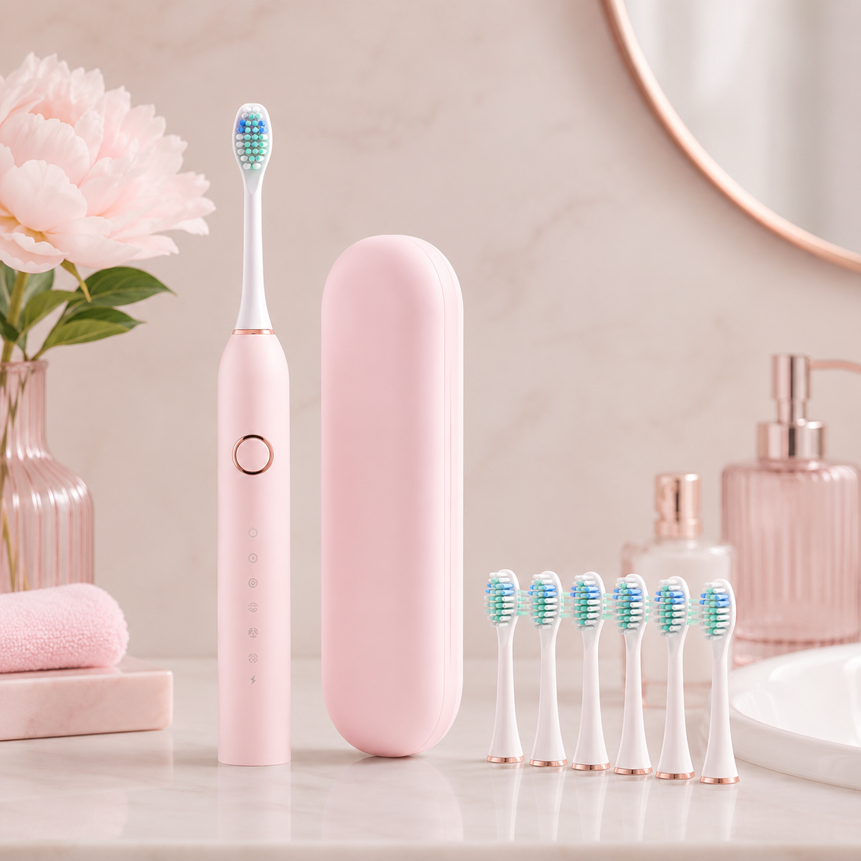 Escova de dentes elétrica recarregável com design à prova de água