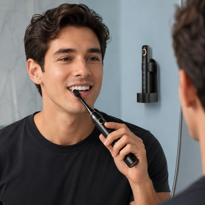 Escova de dentes elétrica recarregável com design à prova de água