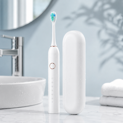 Escova de dentes elétrica recarregável com design à prova de água