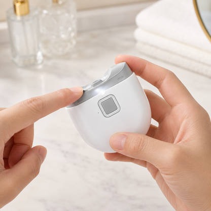 Elektrisk negleklipper med automatisk funktion og lys, USB-genopladelig