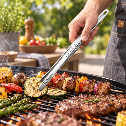 Ergonomic Grilling Tongs Stainless Steel Kitchen Tool Set