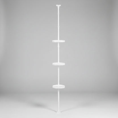 Shower Shelf Tension Pole Adjustable Corner Bathroom Storage Rack