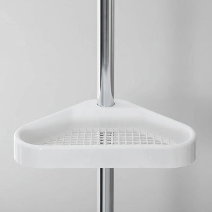 Shower Shelf Tension Pole Adjustable Corner Bathroom Storage Rack