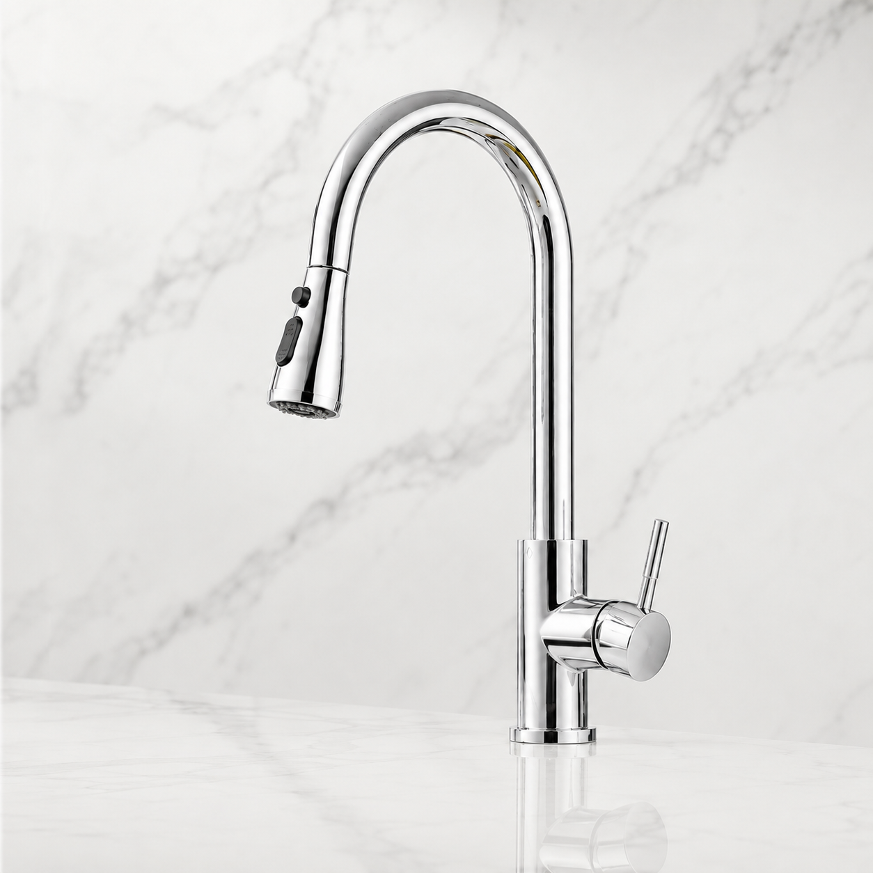 Extendable Kitchen Faucet Pull Down Flexible Swivel Spray
