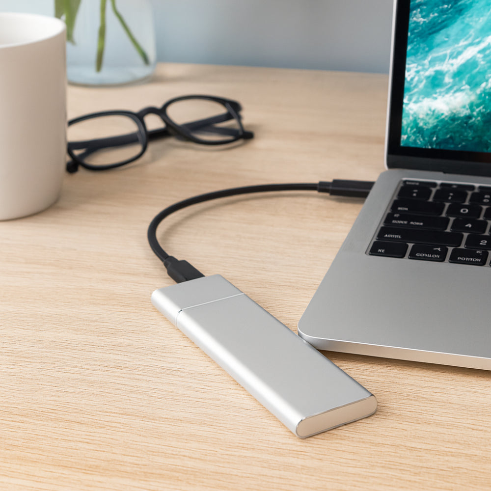 External Hard Drive Aluminum Portable Storage Device