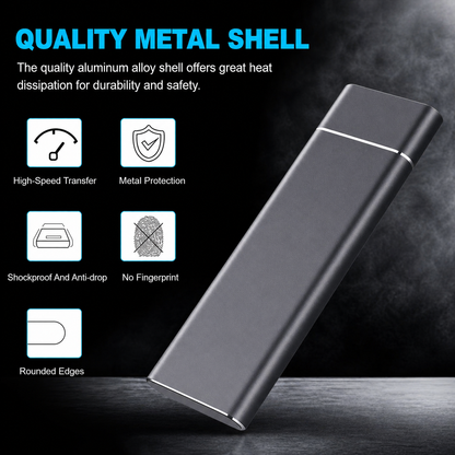 Disco Rígido Externo Portátil SSD 8TB USB Slim Armazenamento Backup