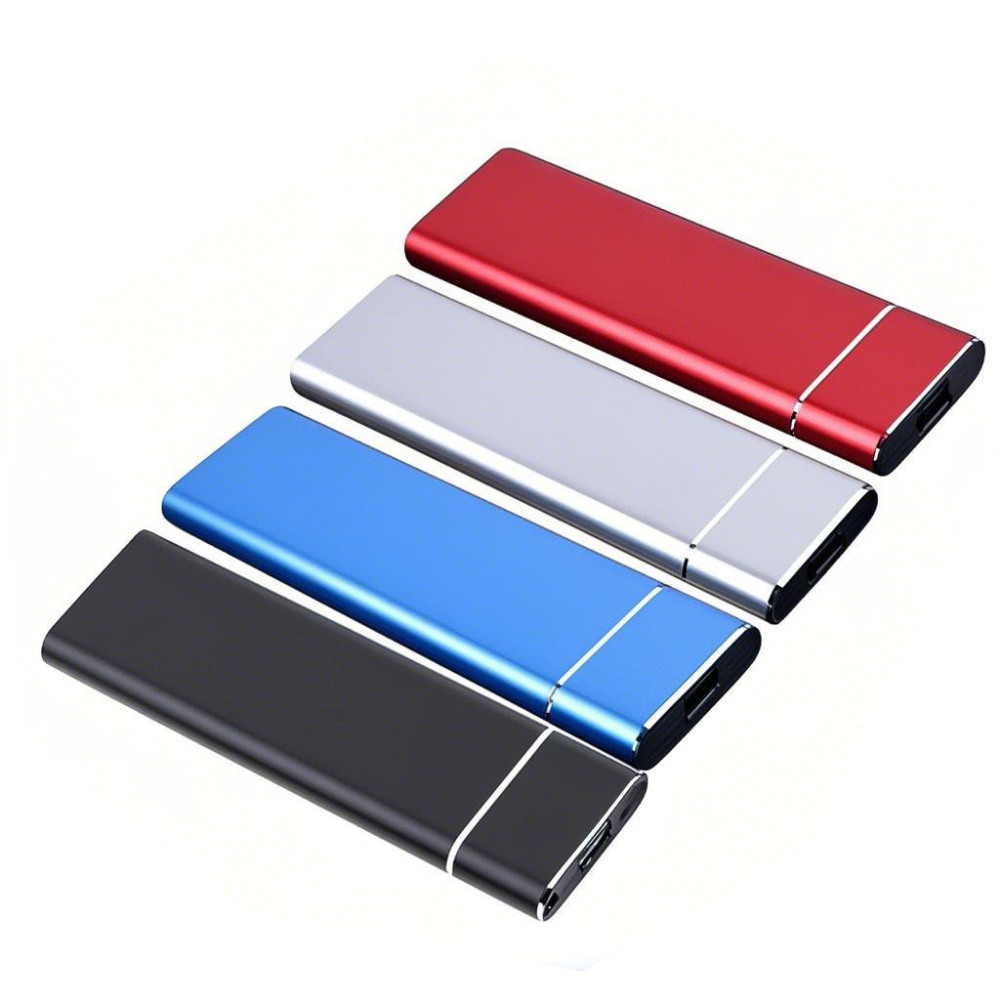 External Hard Drive Aluminum Portable Storage Device
