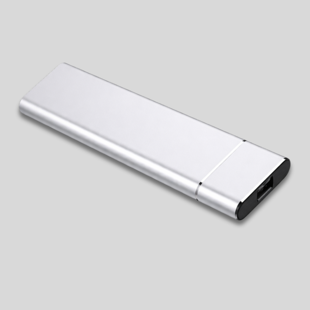 External Hard Drive Aluminum Portable Storage Device