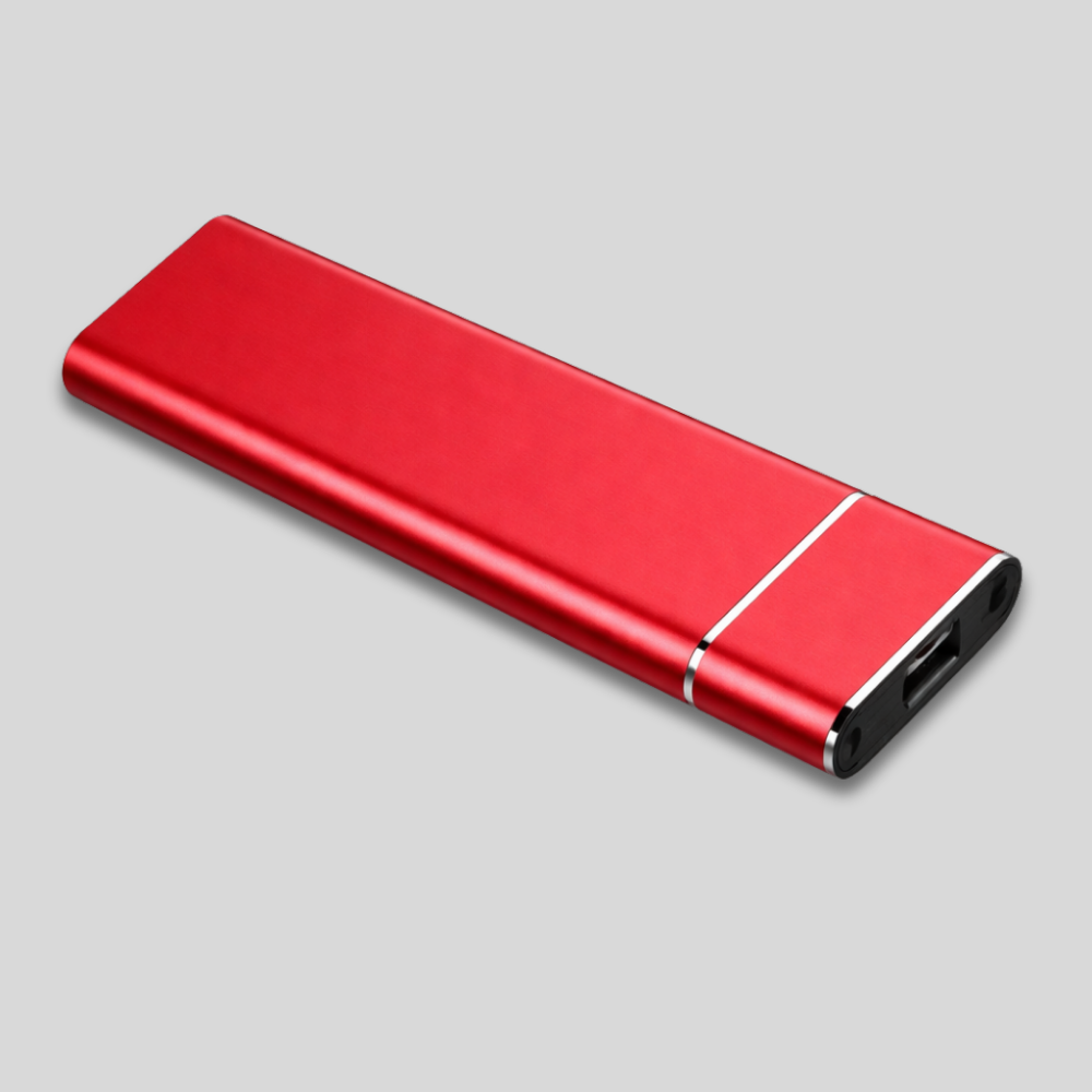 External Hard Drive Aluminum Portable Storage Device