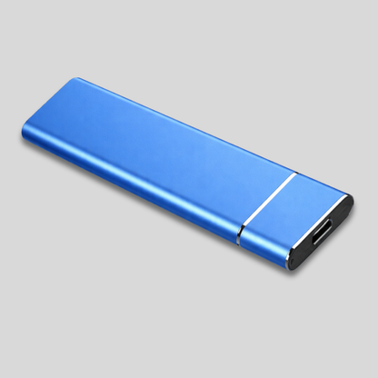 External Hard Drive Aluminum Portable Storage Device