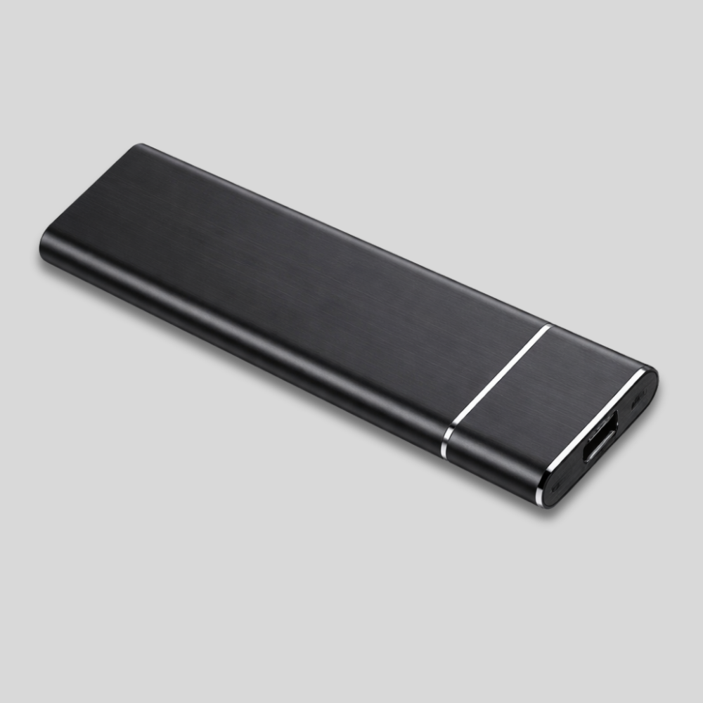 External Hard Drive Aluminum Portable Storage Device