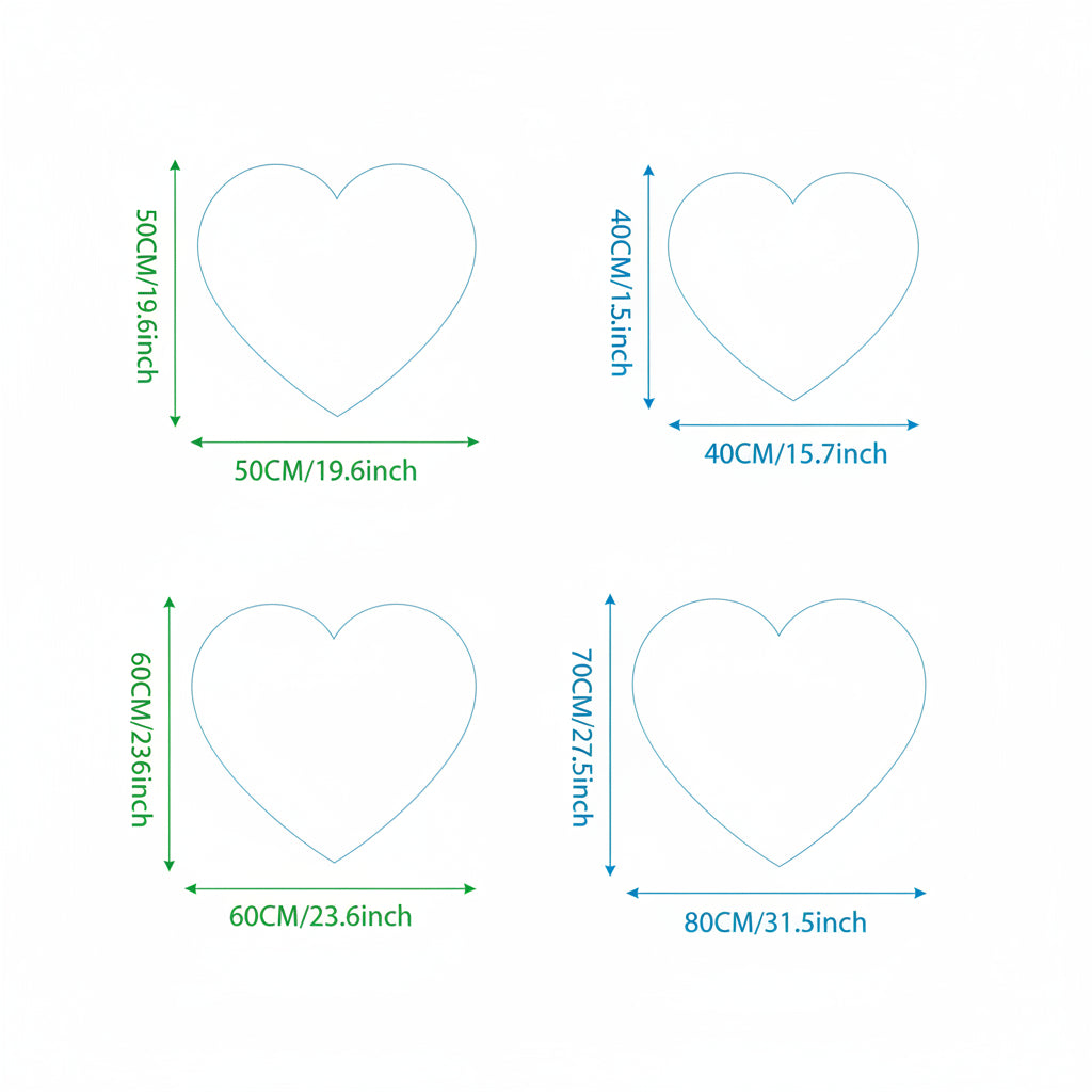 Covor de podea moale în formă de inimă, din acrilic, pentru interior