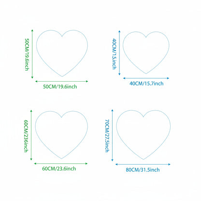 Covor de podea moale în formă de inimă, din acrilic, pentru interior