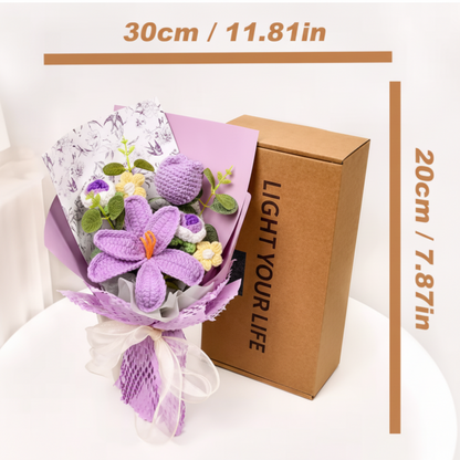 Bouquet de Flores Tulipa Tricotada Decoração para Casa