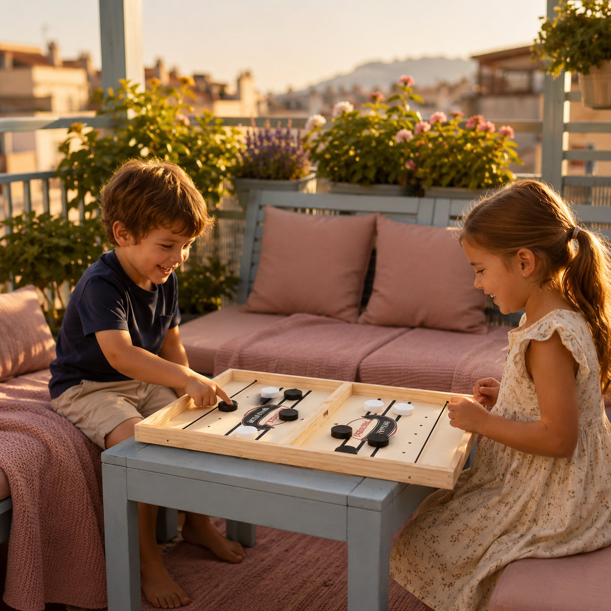 Jogo de Tabuleiro Familiar Divertido Conjunto de Mesa em Madeira Jogo de Catapulta