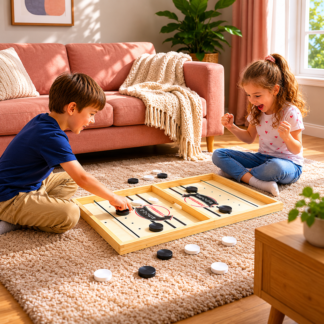 Jogo de Tabuleiro Familiar Divertido Conjunto de Mesa em Madeira Jogo de Catapulta