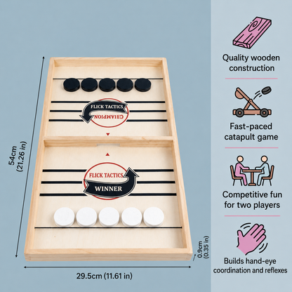 Jogo de Tabuleiro Familiar Divertido Conjunto de Mesa em Madeira Jogo de Catapulta