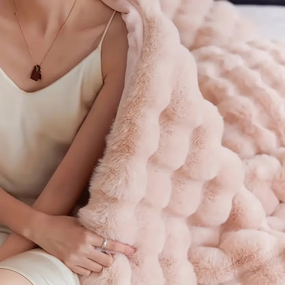 Throw Blanket Faux Fur Plush Soft Cozy Sofa Bed Cover